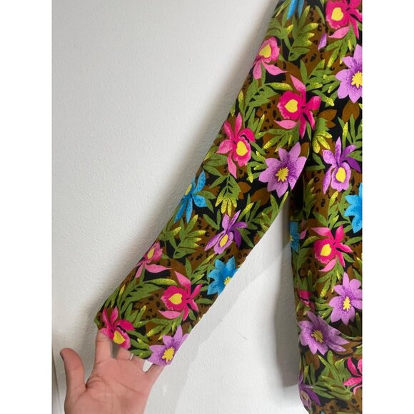 Block Island Petites By Marina Pappas Women's Floral Blazer Size 5 Vintage - Picture 5 of 7